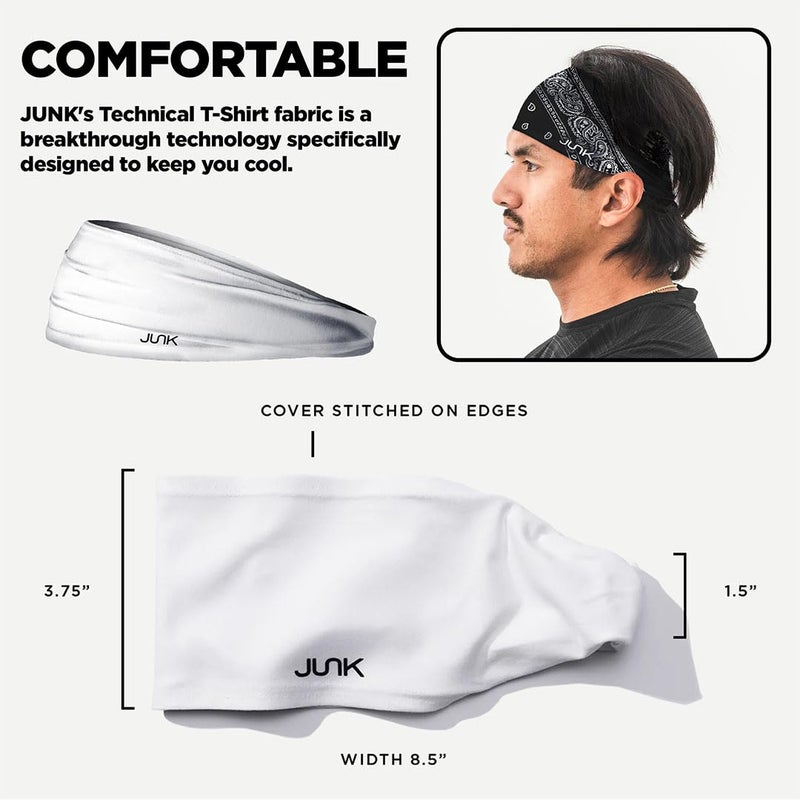 JUNK Brands Big Bang Lite Headband - Moisture-Wicking, Performance Fabric, Non-Slip, Sports Sweatband for Men & Women - One Size - Psychedelic Smack - Image 5